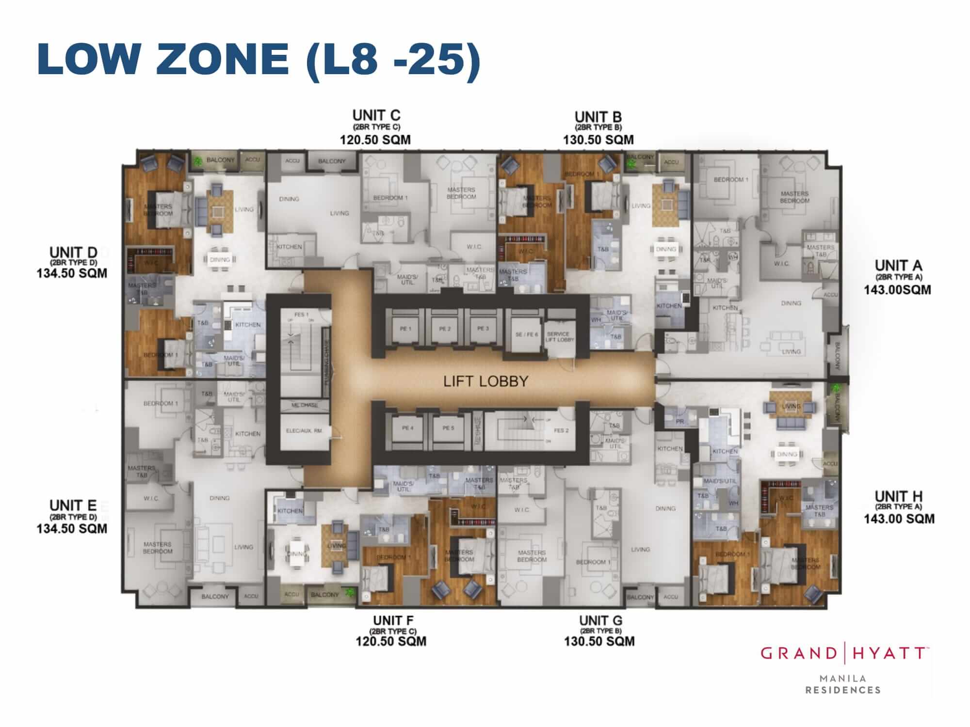 LOW ZONE L8-25 - GRAND HYATT RESIDENCES GOLD TOWER